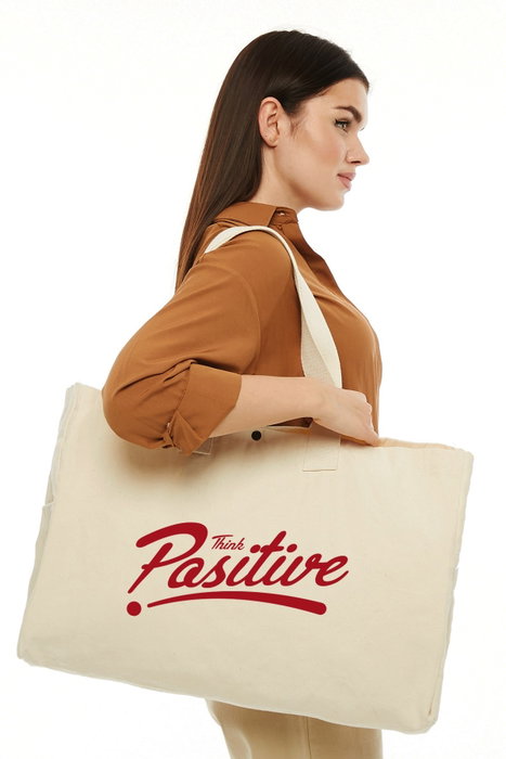 Zoozie Bags Bolsa Tote de Lona Crema